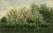 Charles Francois Daubigny Apple Trees in Blossom oil painting artist